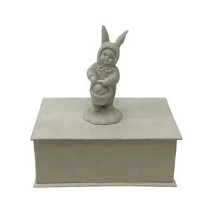 Department 56 Springtime Snowbunnies A Tisket A Tasket Porcelain Easter Figurine